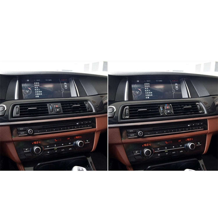 5 PCS Three Color Carbon Fiber Car Air Outlet Decorative Sticker for BMW 5 Series F10 2011-2017