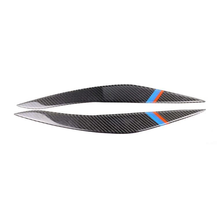 Three Color Carbon Fiber Car Lamp Eyebrow Decorative Sticker for BMW 5 Series F10 2010-2013