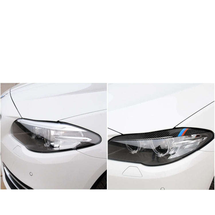 Three Color Carbon Fiber Car Lamp Eyebrow Decorative Sticker for BMW 5 Series F10 2010-2013