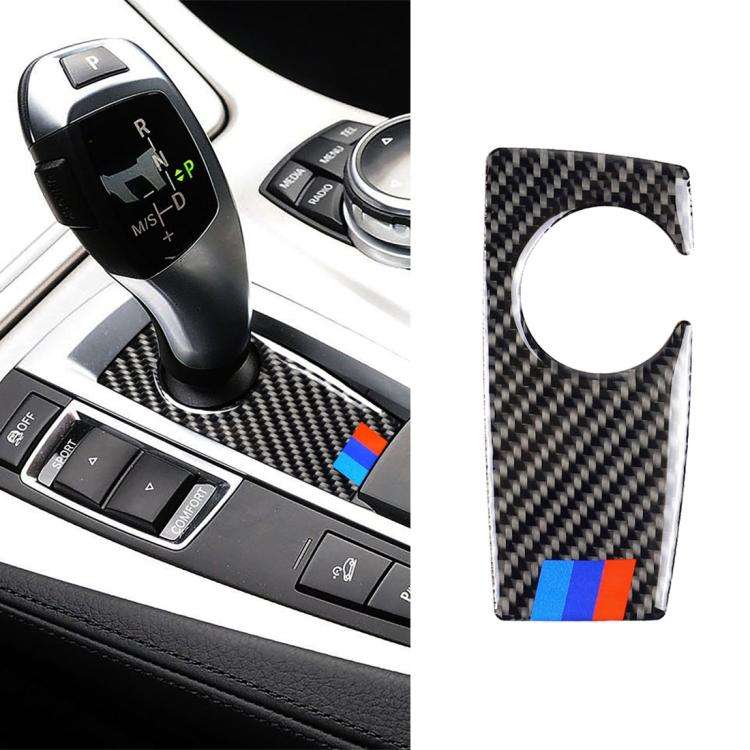 Three Color Carbon Fiber Car Handbrake Below Panel Decorative Sticker for BMW 5 Series F07 F10 F2...