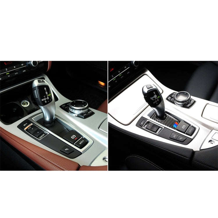 Three Color Carbon Fiber Car Handbrake Below Panel Decorative Sticker for BMW 5 Series F07 F10 F2...