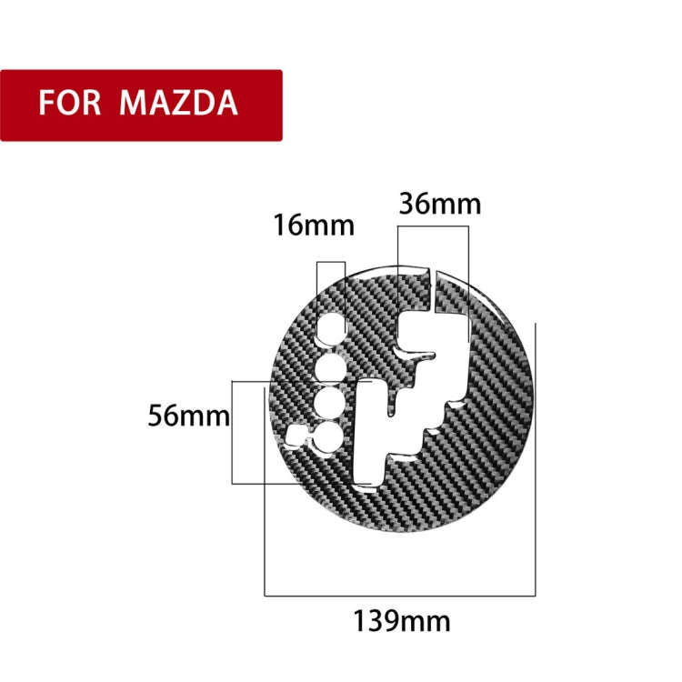 Car Carbon Fiber Gear Panel Decorative Sticker for Mazda RX8 2004-2008, Left Drive