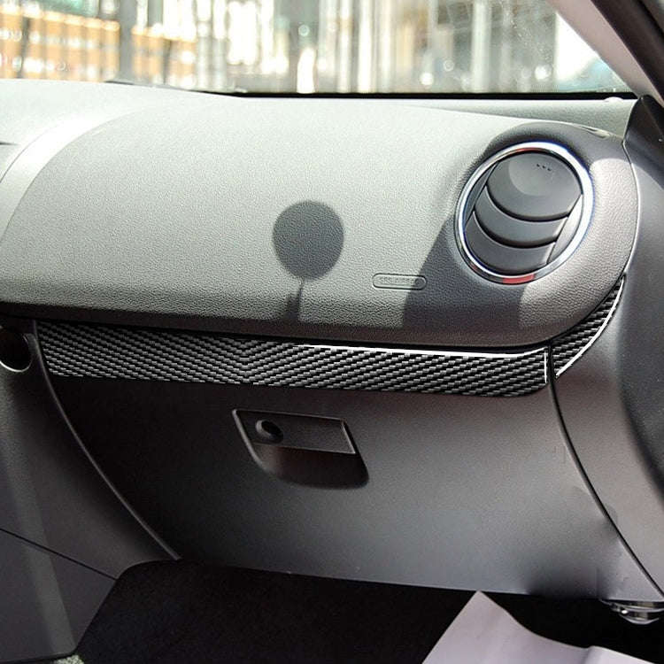 2 in 1 Car Carbon Fiber Passenger Side Storage Decorative Sticker for Mazda RX8 2004-2008, Left a...