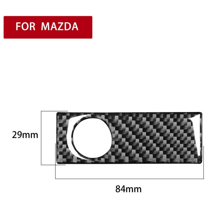 Car Carbon Fiber Glove Box Storage Box Handle Decorative Sticker for Mazda RX8 2004-2008, Left an...