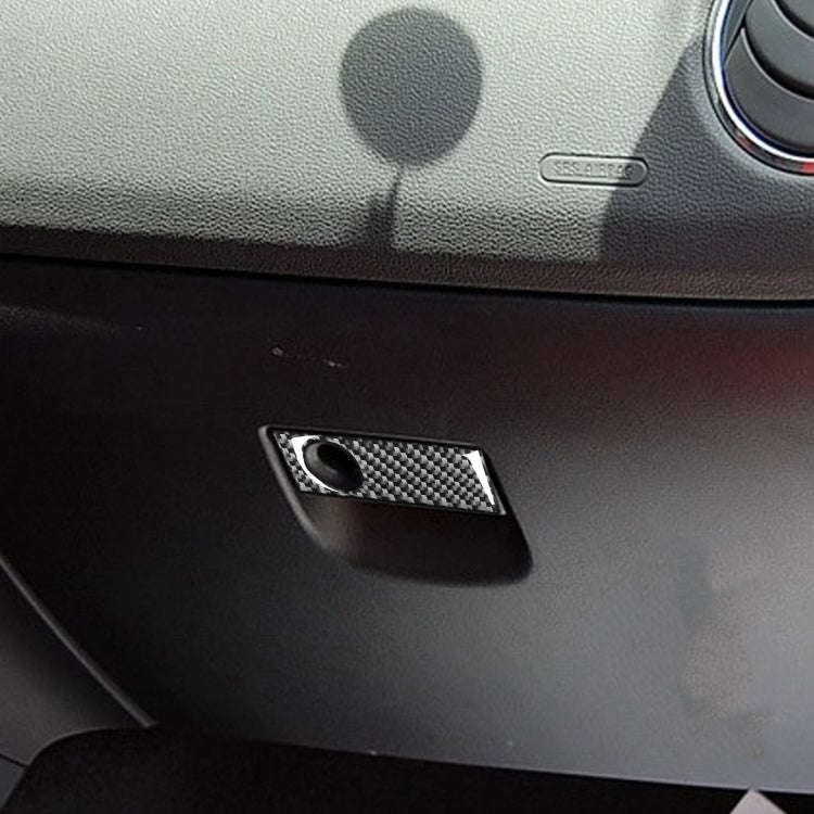 Car Carbon Fiber Glove Box Storage Box Handle Decorative Sticker for Mazda RX8 2004-2008, Left an...