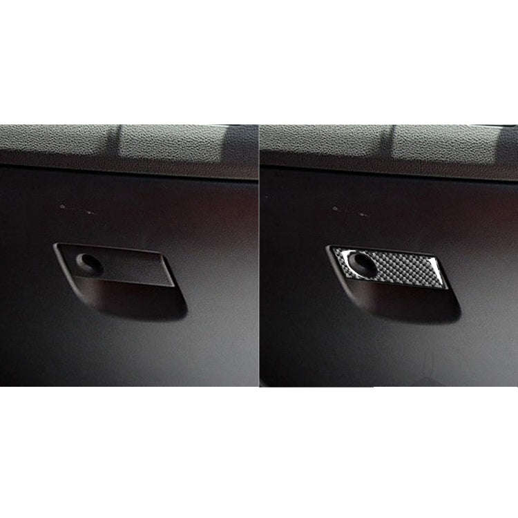 Car Carbon Fiber Glove Box Storage Box Handle Decorative Sticker for Mazda RX8 2004-2008, Left an...