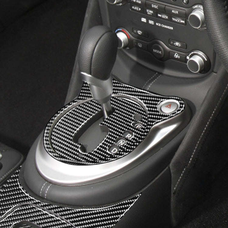 5 in 1 Car Carbon Fiber Gear Position Cup Holder Panel Decorative Sticker for Nissan 370Z Z34 200...