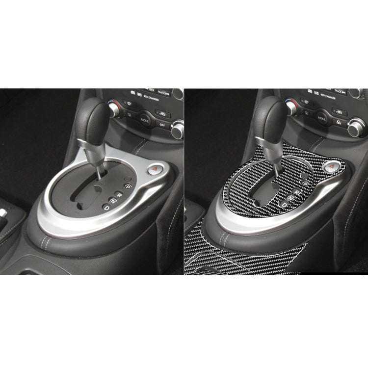 5 in 1 Car Carbon Fiber Gear Position Cup Holder Panel Decorative Sticker for Nissan 370Z Z34 200...