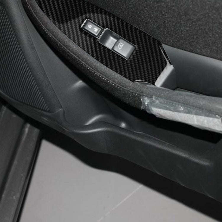 Car Carbon Fiber Vice Driving Side Door Lift Control Decorative Sticker for Nissan 370Z Z34 2009-...