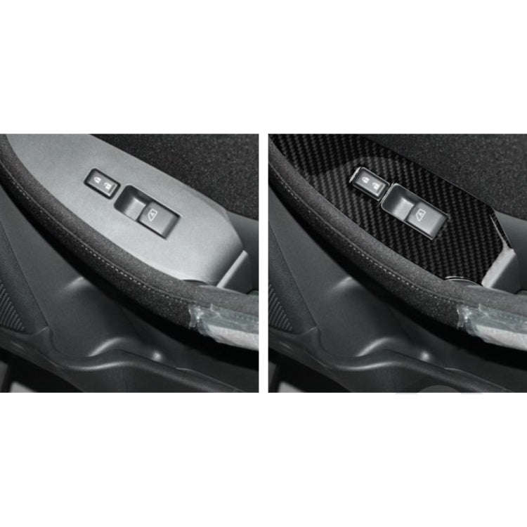 Car Carbon Fiber Vice Driving Side Door Lift Control Decorative Sticker for Nissan 370Z Z34 2009-...