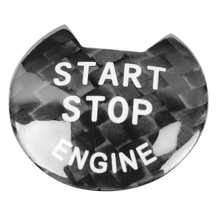 Car Carbon Fiber Engine Start Button Decorative Cover Trim for Nissan / Infiniti (Black)