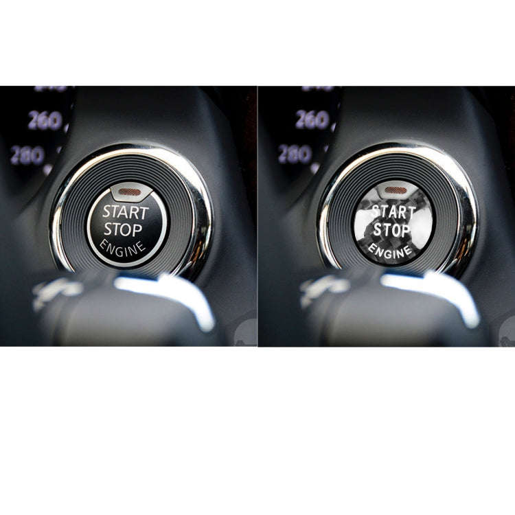 Car Carbon Fiber Engine Start Button Decorative Cover Trim for Nissan / Infiniti (Black)