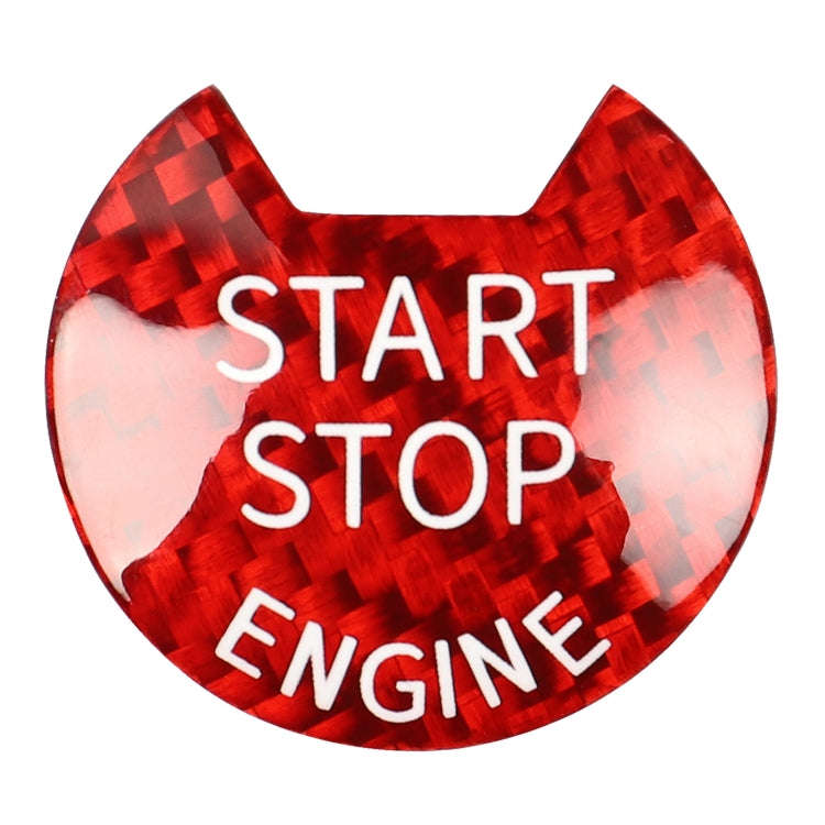 Car Carbon Fiber Engine Start Button Decorative Cover Trim for Nissan / Infiniti (Red)