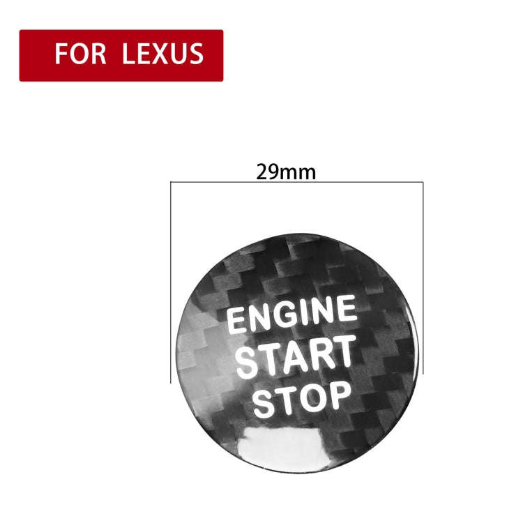 Car Carbon Fiber Engine Start Button Decorative Cover Trim for Lexus NX200 (Black)