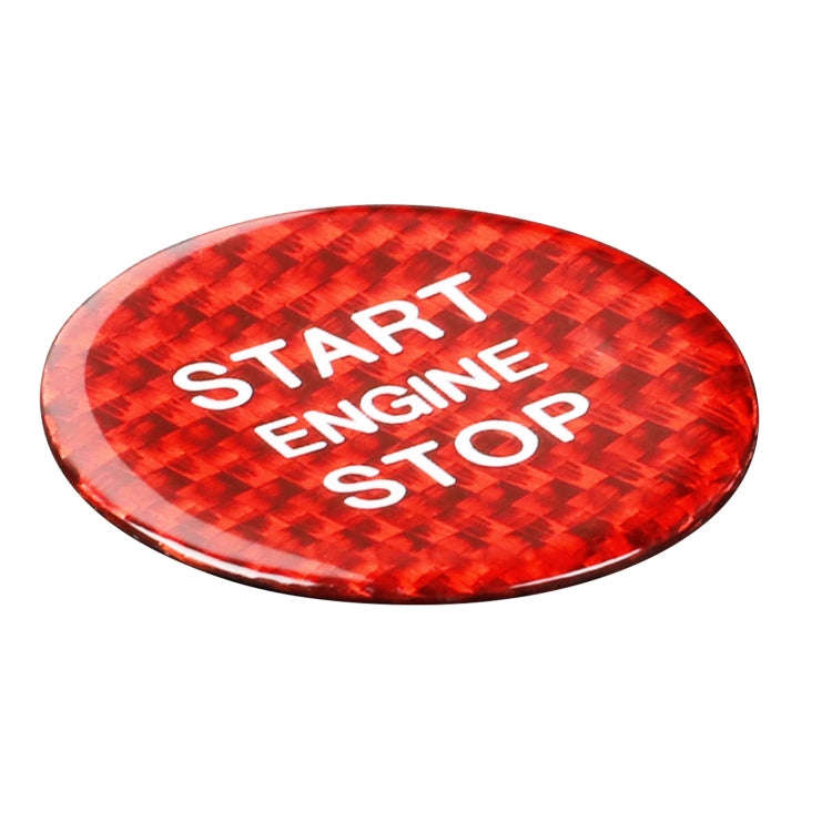 Car Carbon Fiber Engine Start Button Decorative Cover Trim for Lexus NX200 (Red)