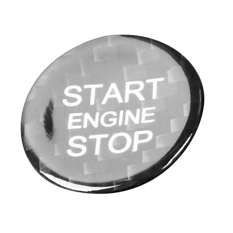 Car Carbon Fiber Engine Start Button Decorative Cover Trim for Audi A3 (Black)