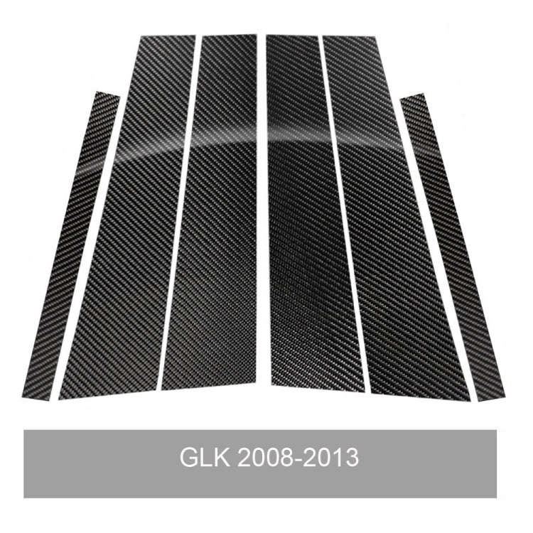 Car Carbon Fiber B Pillar Decorative Sticker for Mercedes-Benz GLK 2008-2013, Left and Right Driv...