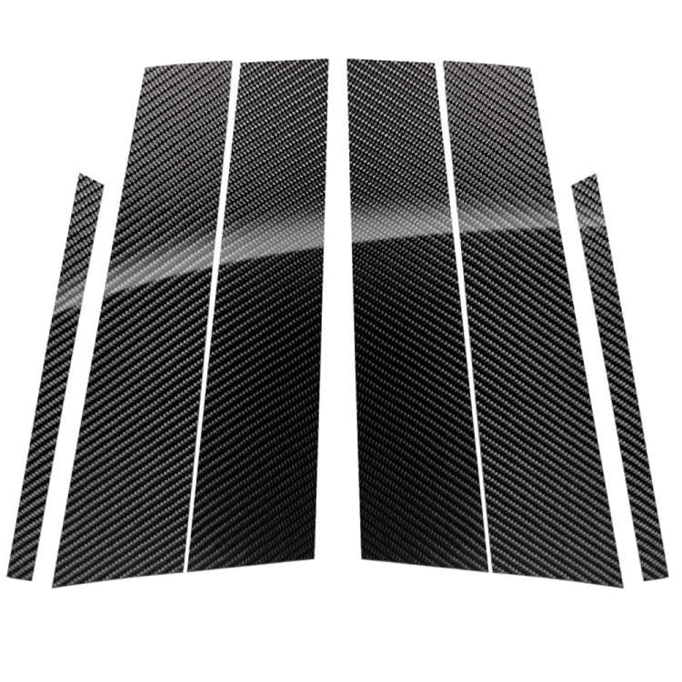 Car Carbon Fiber B Pillar Decorative Sticker for Mercedes-Benz GLA 2013-2018, Left and Right Driv...