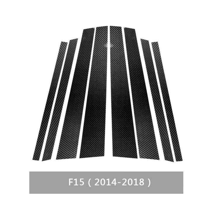 Car Carbon Fiber B Pillar Decorative Sticker for BMW X5 F15 2014-2018, Left and Right Drive Unive...