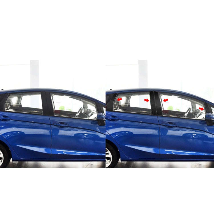Car Carbon Fiber B-Pillar Decorative Sticker for Honda Fit 2014-2018, Left and Right Drive Universal