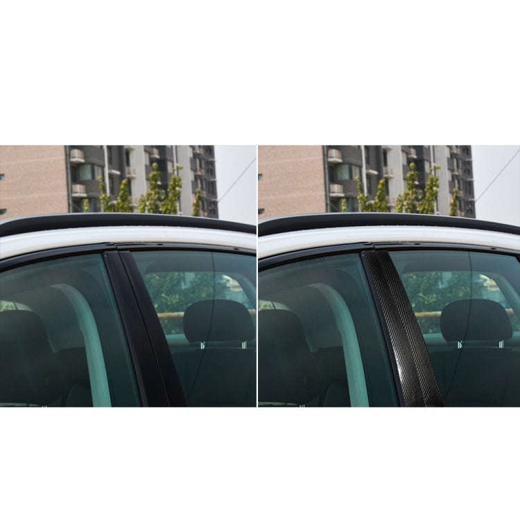 10 in 1 Car Carbon Fiber Center Pillar Decorative Sticker for Audi Q7 / SQ7 4M 2016-2019, Left an...