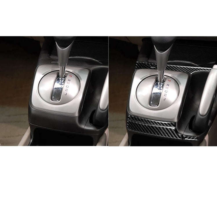 5 in 1 Car Carbon Fiber Automatic Gear Decorative Sticker for Honda Civic 8th Generation 2006-201...
