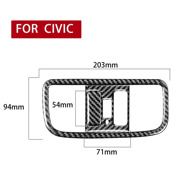2 in 1 Car Carbon Ceiling Light Panel Decorative Sticker for Honda Civic 8th Generation 2006-2011...