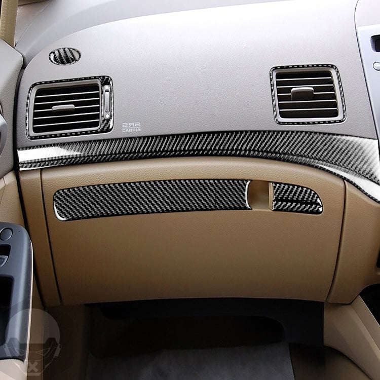 8 in 1 Car Carbon Fiber Front Passenger Seat Dashboard Decorative Sticker for Honda Civic 8th Gen...