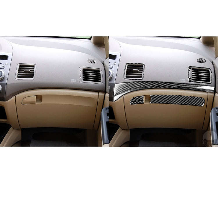 8 in 1 Car Carbon Fiber Front Passenger Seat Dashboard Decorative Sticker for Honda Civic 8th Gen...