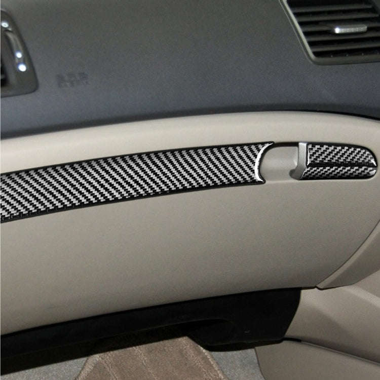 3 in 1 Car Carbon Fiber Front Passenger Seat Storage Box Decorative Sticker for Honda Civic 8th G...