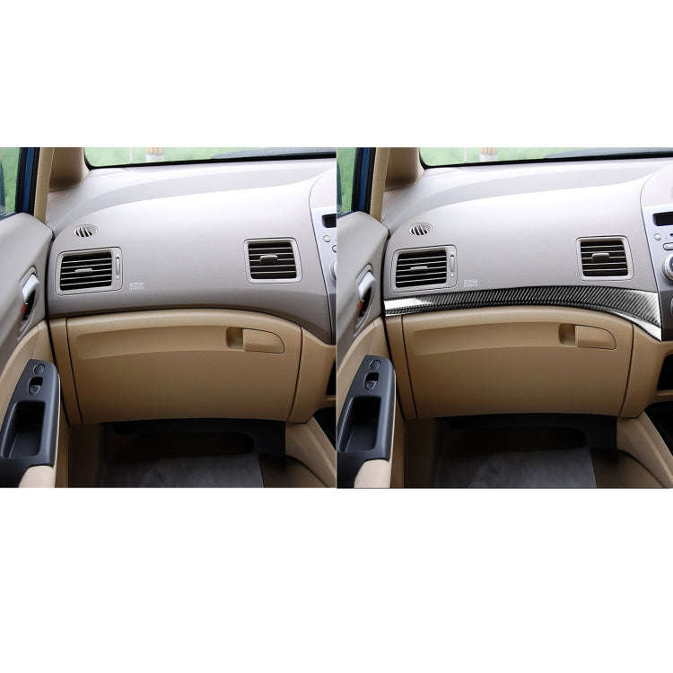 2 in 1 Car Carbon Fiber Front Passenger Seat Decorative Stripe for Honda Civic 8th Generation 200...
