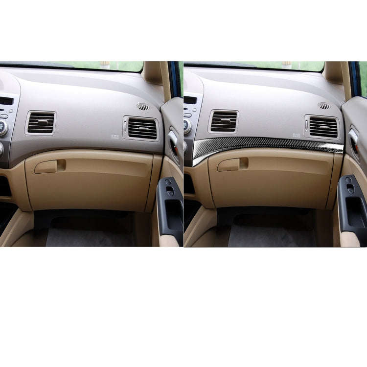 2 in 1 Car Carbon Fiber Front Passenger Seat Decorative Stripe for Honda Civic 8th Generation 200...