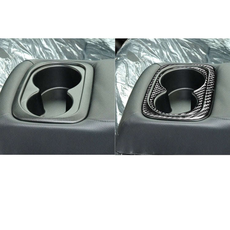 2 in 1 Car Carbon Fiber Rear Water Cup Holder Panel Decorative Sticker for Honda Civic 8th Genera...