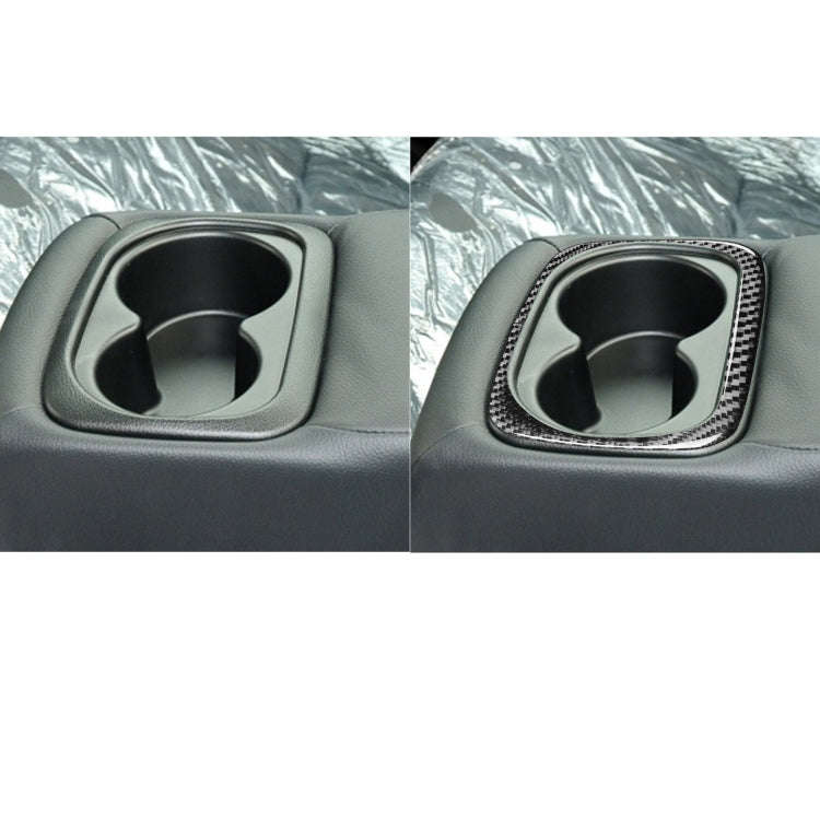 Car Carbon Fiber Rear Water Cup Holder Frame Decorative Sticker for Honda Civic 8th Generation 20...