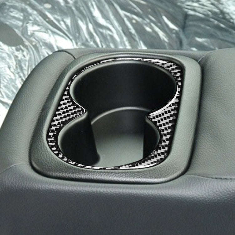 Car Carbon Fiber Rear Water Cup Holder Decorative Sticker for Honda Civic 8th Generation 2006-201...