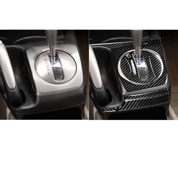 10 in 1 Car Carbon Fiber Automatic Gear + Water Cup Holder Decorative Sticker for Honda Civic 8th...