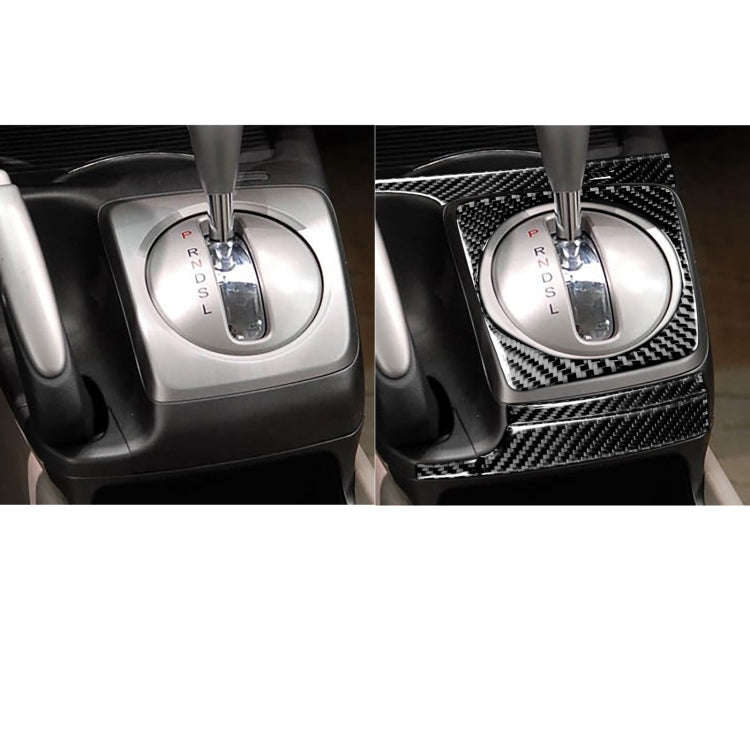 5 in 1 Car Carbon Fiber Manual Gear Panel Set Decorative Sticker for Honda Civic 8th Generation 2...
