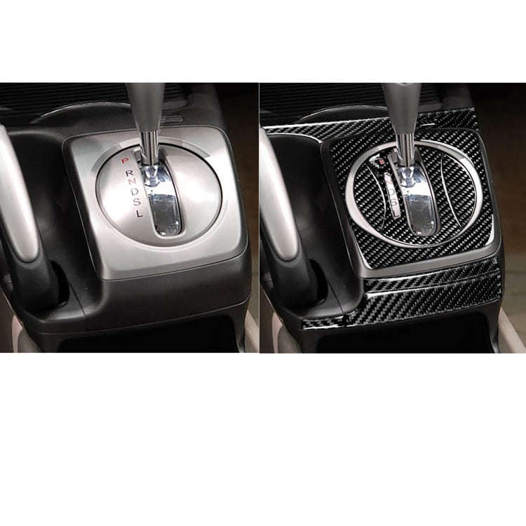 8 in 1 Car Carbon Fiber Automatic Gear Panel Set Decorative Sticker for Honda Civic 8th Generatio...