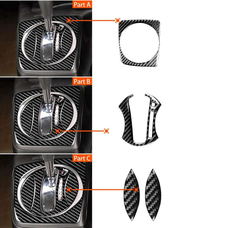 4 in 1 Car Carbon Fiber Automatic Gear Set Decorative Sticker for Honda Civic 8th Generation 2006...
