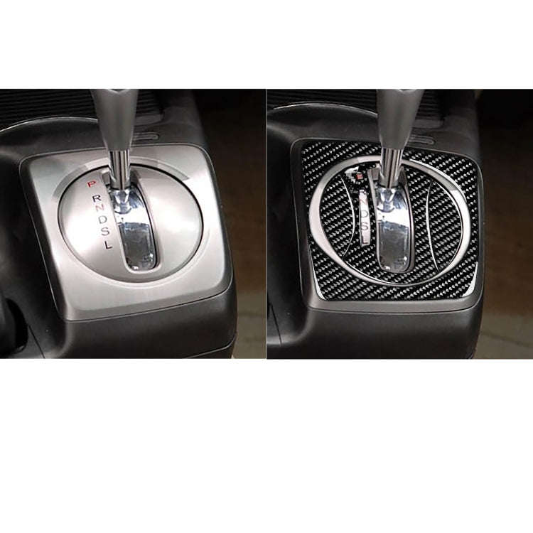 4 in 1 Car Carbon Fiber Automatic Gear Set Decorative Sticker for Honda Civic 8th Generation 2006...