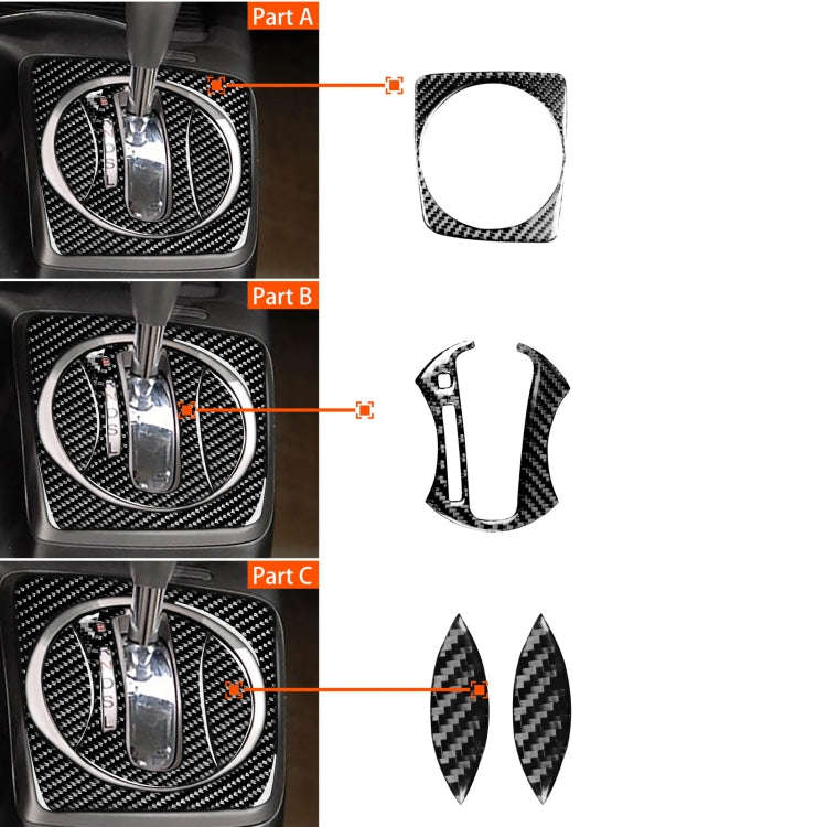 4 in 1 Car Carbon Fiber Automatic Gear Set Decorative Sticker for Honda Civic 8th Generation 2006...