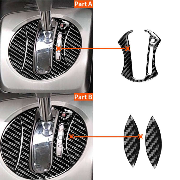 3 in 1 Car Carbon Fiber Automatic Gear Decorative Sticker for Honda Civic 8th Generation 2006-201...