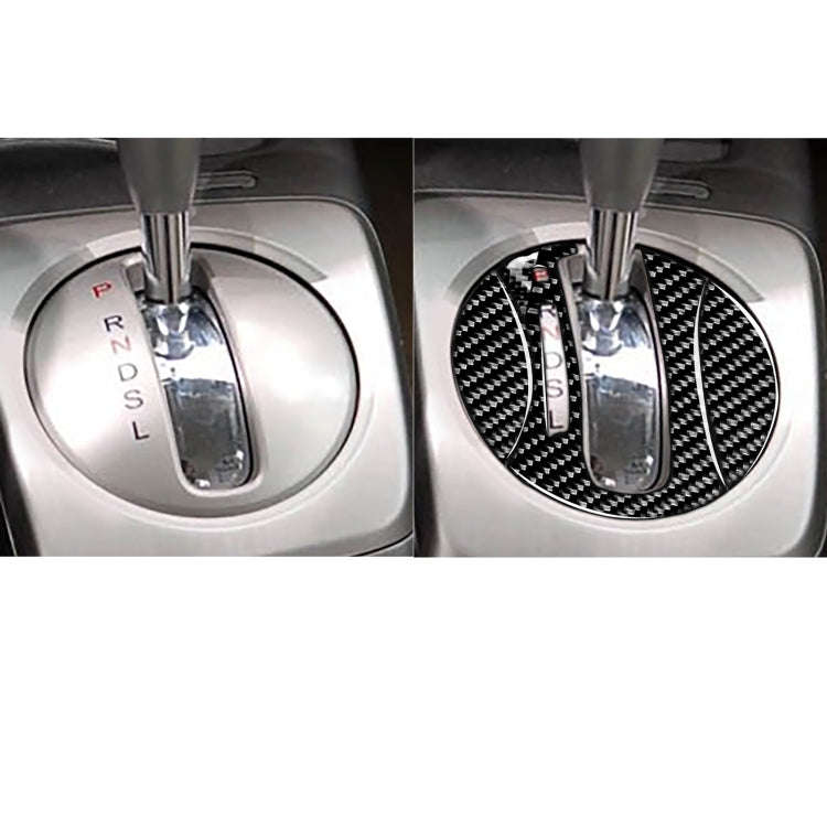 3 in 1 Car Carbon Fiber Automatic Gear Decorative Sticker for Honda Civic 8th Generation 2006-201...