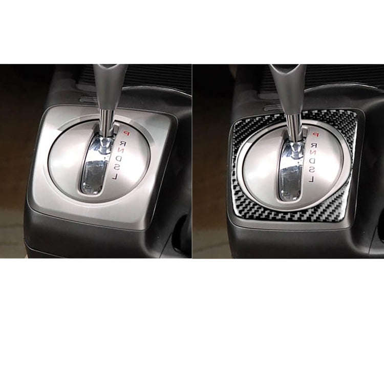 Car Carbon Fiber Automatic Gear Frame Decorative Sticker for Honda Civic 8th Generation 2006-2011...