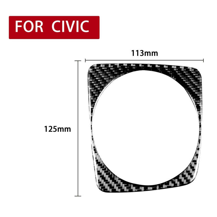 Car Carbon Fiber Automatic Gear Frame Decorative Sticker for Honda Civic 8th Generation 2006-2011...