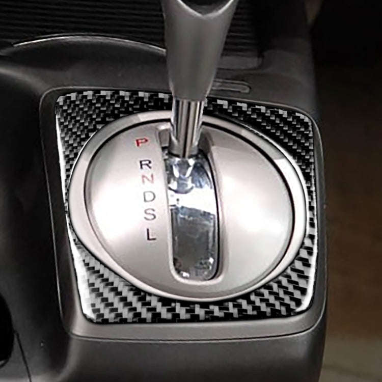 Car Carbon Fiber Automatic Gear Frame Decorative Sticker for Honda Civic 8th Generation 2006-2011...