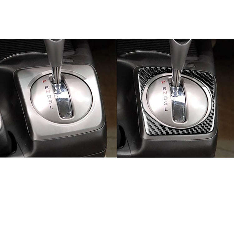Car Carbon Fiber Automatic Gear Frame Decorative Sticker for Honda Civic 8th Generation 2006-2011...