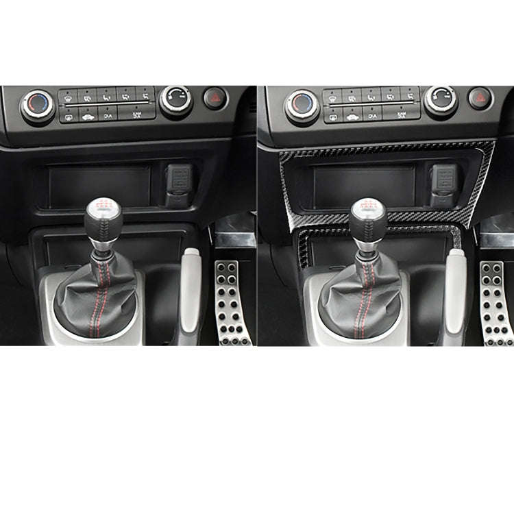 2 in 1 Car Carbon Fiber Storage Box Decorative Sticker for Honda Civic 8th Generation 2006-2011, ...