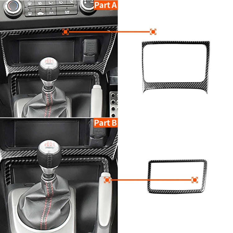 2 in 1 Car Carbon Fiber Storage Box Decorative Sticker for Honda Civic 8th Generation 2006-2011, ...