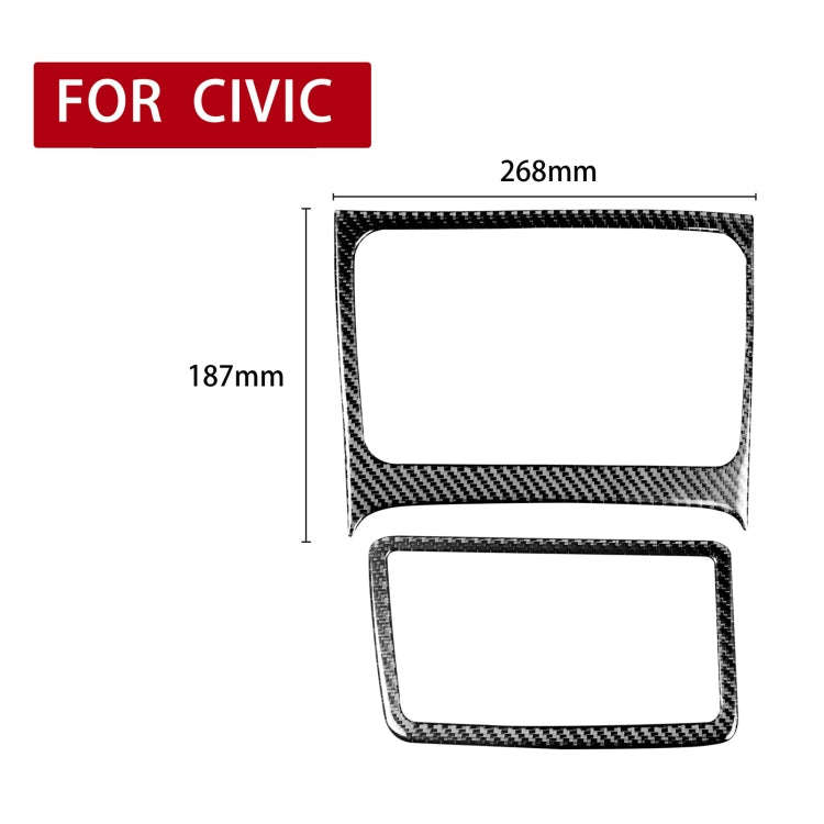 2 in 1 Car Carbon Fiber Storage Box Decorative Sticker for Honda Civic 8th Generation 2006-2011, ...